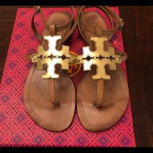 Tory Burch Gold Chandler Sandals